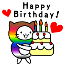 The Story of Rainbow-colored Cat sticker #884727