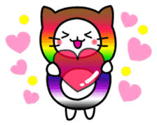 The Story of Rainbow-colored Cat sticker #884731