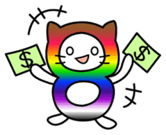 The Story of Rainbow-colored Cat sticker #884732