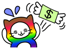 The Story of Rainbow-colored Cat sticker #884733