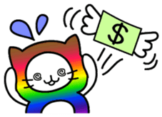 The Story of Rainbow-colored Cat sticker #884733