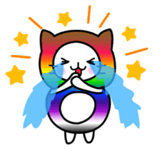 The Story of Rainbow-colored Cat sticker #884734