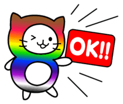 The Story of Rainbow-colored Cat sticker #884735