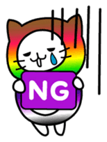 The Story of Rainbow-colored Cat sticker #884736