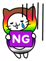 The Story of Rainbow-colored Cat sticker #884736