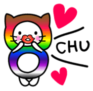 The Story of Rainbow-colored Cat sticker #884738