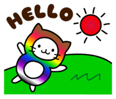 The Story of Rainbow-colored Cat sticker #884739