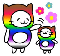 The Story of Rainbow-colored Cat sticker #884741