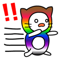 The Story of Rainbow-colored Cat sticker #884742