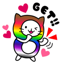 The Story of Rainbow-colored Cat sticker #884743