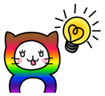 The Story of Rainbow-colored Cat sticker #884744