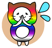 The Story of Rainbow-colored Cat sticker #884745