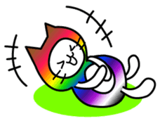 The Story of Rainbow-colored Cat sticker #884746