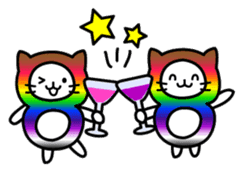 The Story of Rainbow-colored Cat sticker #884747