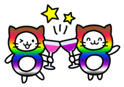 The Story of Rainbow-colored Cat sticker #884747