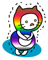 The Story of Rainbow-colored Cat sticker #884748