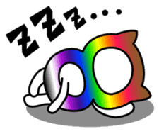 The Story of Rainbow-colored Cat sticker #884750