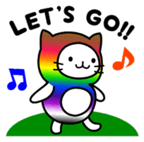 The Story of Rainbow-colored Cat sticker #884751
