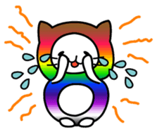 The Story of Rainbow-colored Cat sticker #884753