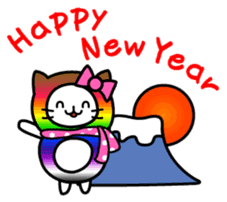 The Story of Rainbow-colored Cat sticker #884758