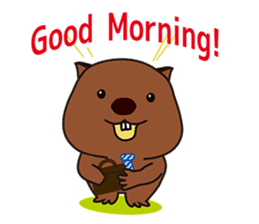 Mr. Wombat's Daily Life-English version sticker #885750