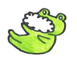 frog place KEROMICHI-AN  tells silently sticker #888940