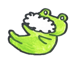 frog place KEROMICHI-AN tells silently sticker #888940