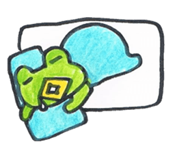 frog place KEROMICHI-AN  tells silently sticker #888952
