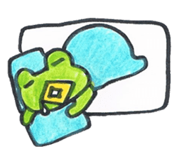 frog place KEROMICHI-AN  tells silently sticker #888952