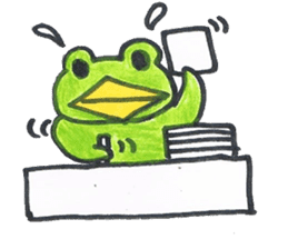 frog place KEROMICHI-AN  tells silently sticker #888958