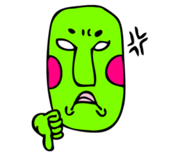 Green sticker #888989