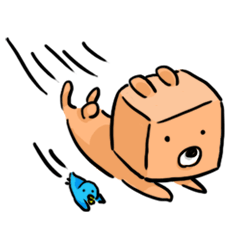 blue bird and Cubic Bear