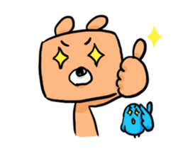 blue bird and Cubic Bear sticker #889282