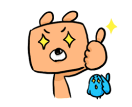 blue bird and Cubic Bear sticker #889282