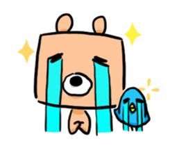 blue bird and Cubic Bear sticker #889283
