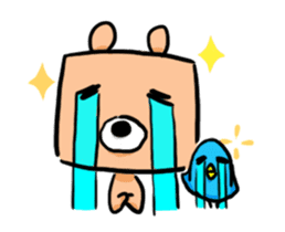 blue bird and Cubic Bear sticker #889283
