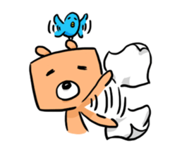 blue bird and Cubic Bear sticker #889284