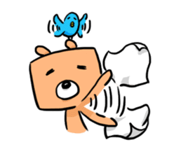 blue bird and Cubic Bear sticker #889284