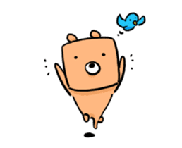 blue bird and Cubic Bear sticker #889285