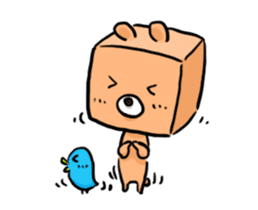 blue bird and Cubic Bear sticker #889286