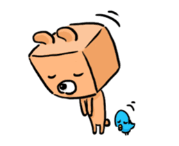 blue bird and Cubic Bear sticker #889290