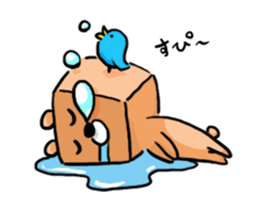 blue bird and Cubic Bear sticker #889296