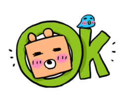 blue bird and Cubic Bear sticker #889298