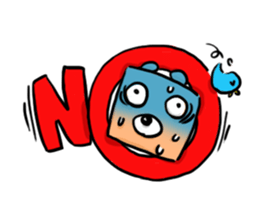 blue bird and Cubic Bear sticker #889299