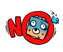 blue bird and Cubic Bear sticker #889299