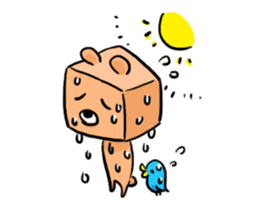 blue bird and Cubic Bear sticker #889300