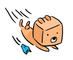 blue bird and Cubic Bear sticker #889302