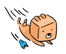 blue bird and Cubic Bear sticker #889302