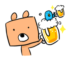 blue bird and Cubic Bear sticker #889309