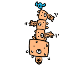 blue bird and Cubic Bear sticker #889310